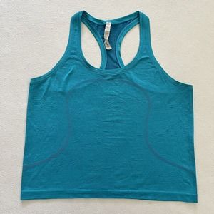 Lululemon Wave Turquoise Tide Swiftly Tech Racerback Tank Top 2.0 Race Length 12